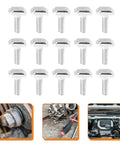 50 Piece M8x25 T Slot Hammer Head Bolt And Tee Nut Kit For Aluminum Extrusion Frames Build With Hella Sturdy Carbon Steel Construction And No Sweat Installation For 3D Print Shop Builds: M8 bolts arranged in rows with textured heads.