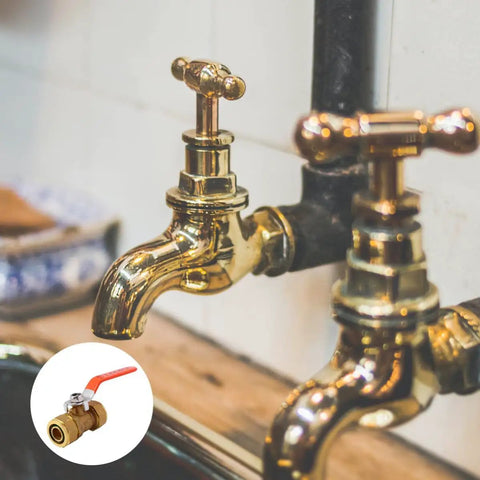 Smooth Running Brass Ball Valve With Hose Barb, ideal for water heater shut off and fast plumbing control.