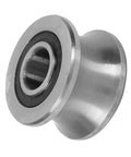 Straight Up Top Tier U22 Track Roller Bearing Using A Slick Yoke Mount For 8mm Shafts Rolled From Hardened 9Cr18 Steel close-up view.