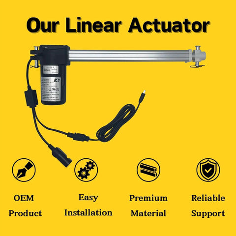Premium Hella Durable Linear Actuator Motor Replacement For Power Recliners And Electric Lift Chairs KDYJT006-20 with connectors.