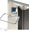 180 Degree Swing Fold Door Hardware With Full Open Flush Mount Design, steel hinge showing inside room for space-saving setup.