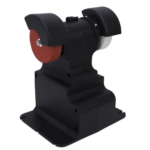 Rock Steady Cordless Mini Bench Grinder With Two Heavy Duty 4000mAh Batteries And Slick Variable Speed Adjustment Reaching 7000Rpm for grinding.
