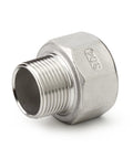 Alt Tag: 304 Stainless Steel Reducer Adapter Pipe Fitting 1 Inch NPT Male To 1-1/2 Inch NPT Female For Plumbing And Industrial Piping