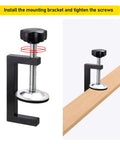 Three Inch C Clamp For Woodworking Two Pack Heavy Duty Steel Clamps With Compact Design For Precision Work And Sliding Jaw For Secure Holding In Crafting Carpentry And Workshop Projects, mounted on wood