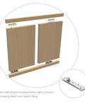 Stainless Steel Pivot Door Hinges Set, Concealed Mounting For Hidden Doors And Folding Screens in assembly view.
