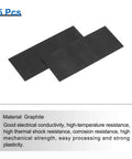 Rectangle Graphite Block And Disk Ingot High Purity Graphite Electrode Plate Sheet 100 By 40 By 1 Millimeter For Melting Casting And Electrolysis Pack Of Five Ideal For Metallurgy Labs And Industrial Use, showing 5 blocks stacked.