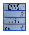 Digital Caliper For Fasteners With Inch Metric And Fraction Readouts showing measurements in inches, millimeters, and fractions.