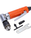 Professional Grade Industrial Heavy Duty Right Angle Air Grinder Cranking 25000 RPM with accessories for metal cutting and auto body work.
