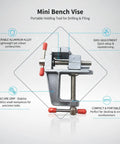 Compact Aluminum Bench Vise For Tiny Workpieces, Portable Desktop Clamp For Drilling And Filing, Easy Tightening, Secure Hold For Precise Assembly And Hands Free Operation, mini aluminum vise