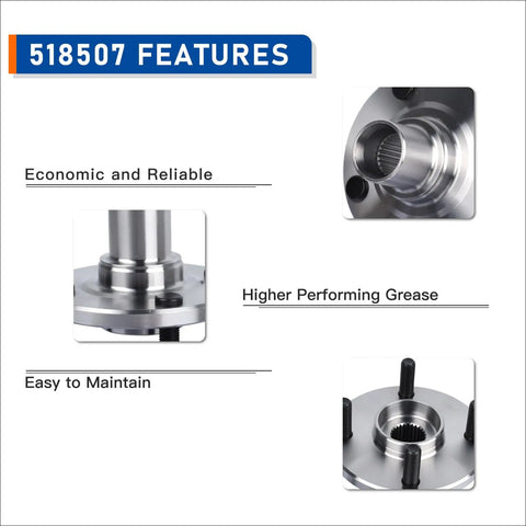 Beefed Up Front Wheel Hub Bearing Assembly Set Of 2 Rolls Like New With Dead Simple Swap For Non Abs Toyota Corolla And Chevy Prizm Builds. Close-up of features with details on grease and maintenance.