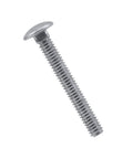 Galvanized Carriage Bolt Set Five Eighths Inch by Twelve Inches, 25 Count, Blunt Point, Alloy Steel visible in close-up view.