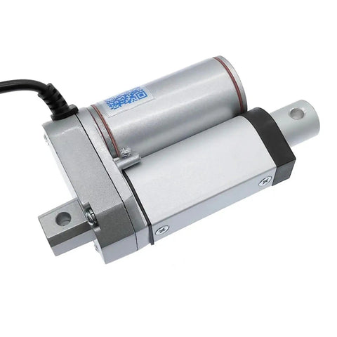 Pro Tier 12V Dc Linear Actuator Motor With Badass 300N Push Power Smooth Operating 100Mm Stroke Rod top view showing compact aluminum design.