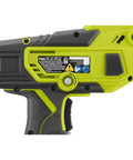 Close-up side view of 18V Cordless PVC And PEX Pipe Cutter With Stainless Steel Blade, focus on handle details and power tool design