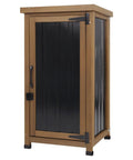 Weatherproof Outdoor Storage Cabinet With Metal Top And Adjustable Shelves Waterproof Potting Bench Table for patio use