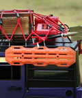 RC Crawler Accessories Kit For One Tenth Scale Rigs With Roof Box Wood Box Luggage Net Fuel Box Shovel Fire Extinguisher Recovery Board
