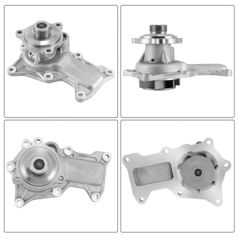 Direct Replacement Premium Water Pump For Jeep Wrangler 2007 2008 2009 2010 2011 3.8L V6 Engine Cooling System, multiple angles.