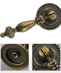 Retro Antique Cupboard Pull Handle Set In Metal Brass Easy Install For Wardrobe And Kitchen Cabinets Drawers 6.6cm Length Bronze Finish