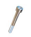 M10 Socket Head Cap Screws Pack Of Four Killer Grade 2 Titanium 80 Millimeter Long showing detailed thread and hexagonal head.