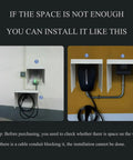 Premium Electric Vehicle Charging Outlet Station Roof Cover Wicked Solid Weatherproof Metal Canopy installation options on walls.