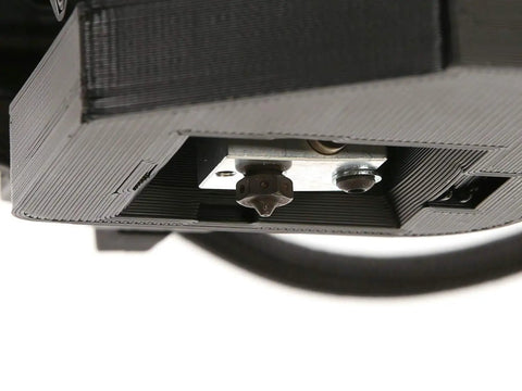 Detailed view of the nozzle on the TAZ Workhorse Pro 3D Printer With Premium E3D Hot End And Belt Driven Z Axis.