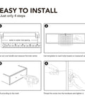 Installation guide for Black 5 Inch Square Cabinet Pulls 30 Pack Stainless Steel Kitchen Cabinet Handles Modern Hardware, step-by-step.