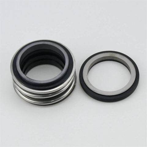 Tough As Nails Heavy Duty Mechanical Water Pump Shaft Seal With Single Coil Spring SiC Ceramic Sealing Faces and Nbr Backup Gasket on white background.