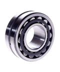 Top Shelf Heavy Duty Two Row Spherical Roller Bearing With Tapered Bore And Pressed Steel Cage, 40mm ID, 90mm OD, showing steel construction.