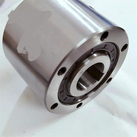 Badass Steel Wedge Type One Way Clutch Bearing Smooth Rolling Needle Roller Backstop CKZ 25X90X49Mm close-up angle view showing steel finish.