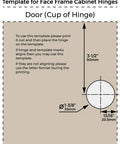 Template for Face Frame Cabinet Hinges with dimensions 3-1/2" and 1-3/8" for accurate hinge placement