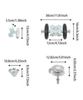 Rock Solid Sliding Door Roller Assembly With Quiet Rubber Wheels 600 Lbs Heavy Duty Load Galvanized Steel hardware dimensions and parts.