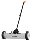 18 Inch Magnetic Sweeper With 26 Lbs Pull Rolling Wheels And Telescoping Extension Handle For Quick Debris Release Heavy Duty Metal Pickup Tool