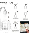 Instructions for Premium Mahogany Teakwood Car Air Freshener 2 Pack With Hanging Essential Oil Diffuser, detailing usage steps.