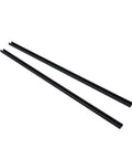 Rock Solid 48 Inch Aluminum T Track For Woodworking Two Pack Built Tough Anodized Finish showing two black anodized T tracks.