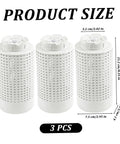 Three Piece PVC Compost Tumbler Bin Kit 4x10 Inch Units with perforated white design shown in 3 pieces