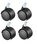 1.5 Inch Swivel Caster Wheels With Threaded Stem M8 X 13mm Nylon Wheel 360 Degree Rotation 40mm Diameter 100lb Load Capacity Pack Of 4