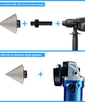 Pro Grade Two Inch Diamond Beveling Chamfer Bit For Porcelain Ceramic Granite Tiles Five Eighths Eleven Thread To Three Eighths Hex Shank Adapter Countersink Drill Bit Enlarge Trim And Shape Holes use with drills and grinders image