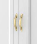 Straight Up Premium Brushed Gold Cabinet Pulls And Drawer Handles For Kitchen Cabinets And Cupboards Sweet 3 Inch Hella Smooth Finish No Fuss Install Durable Metal Pro Grade Kits on white cabinet doors.