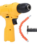 Straight Up Heavy Duty Cordless Drill Driver With Bright Led Light And Ergonomic Handle For Wood Brick Tile Drilling Quick Home Repairs And Furniture Assembly Real Deal Power Tool with accessories.