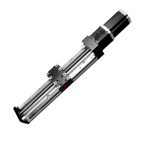 FSK80 Linear Module With 15mm Double Guide Rails Ball Screw Stage For CNC Machines, shown at an angle highlighting the rails and motor.