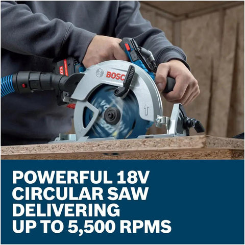 Badass 18 Volt Cordless Circular Saw With Brushless Motor And Six Thousand Rpm delivering clean cuts on plywood with visible spinning blade.