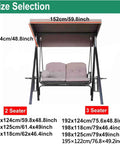 Replacement Canopy For Outdoor Swing Seat 2 To 3 Seater Patio Chair Waterproof All Weather Sun Shield 195x122cm size selection