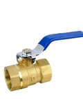 Rock Solid Brass Ball Valve With Smooth Turn BSP Thread Pipe Fitting engineered for zero drip fluid control, standard size with blue handle.