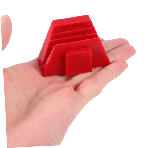 Red modular piece of 12 Piece Plastic Wrench Storage Organizer Tray for Garage and Workshop Modular Wrench Rack Holder