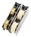 Four Pack Premium Stainless Steel Double Copper Wheel Pulleys For Smooth As Butter Screen Doors And Windows With Built Tough Bearing Rollers