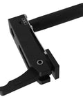 Knockout Portable Woodworking Table Hole Clamp With Aluminum Alloy Quick Clamping Bench Vise angled view of handle and clamp mechanism