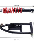 12 Inch Front Suspension Swing Arm Kit For Go Karts And ATVs DIY Ready Metal Swingarm Assembly with 340mm length red shock absorber