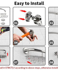 Installation steps for 18 Inch Shower Grab Bar With Storage Shelf Brushed Nickel Stainless Steel Handicap Safety Rail