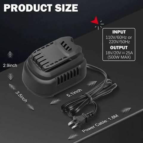 Heavy Duty 20V AC To DC Power Adapter transforms your cordless gear with flexible 1.8m cable, suitable for 500 watts.