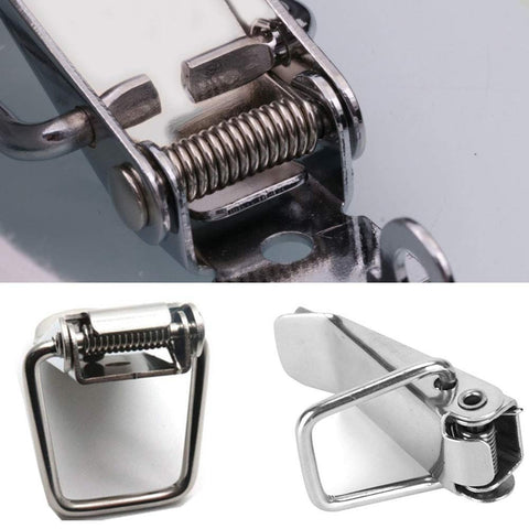 Stainless Steel Spring Loaded Toggle Latch Hardware Draw Catch Clip For Small Boxes Trunks Tool Chests And Cases, 90mm
