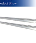 Heavy Duty SBR16 Linear Rail And Bearing Blocks Kit Featuring Two 800 mm Guide Rails And Four Precision Slider Units For Cnc Machines And Garage Build Projects, showing two carbon steel rails.